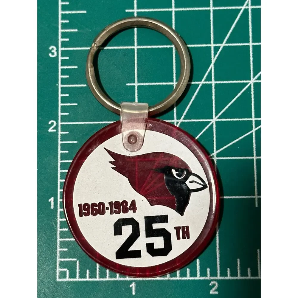 Vintage Cardinals 25th‎ Anniversary Keychain 1960-1984 Team Souvenir